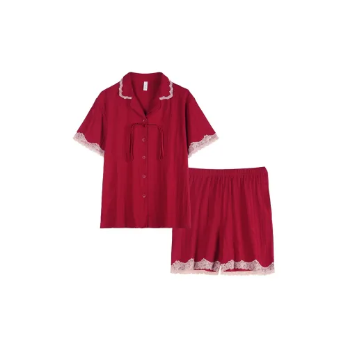 Xuan Liang Pajama Set Women's Gift Box Set Maroon