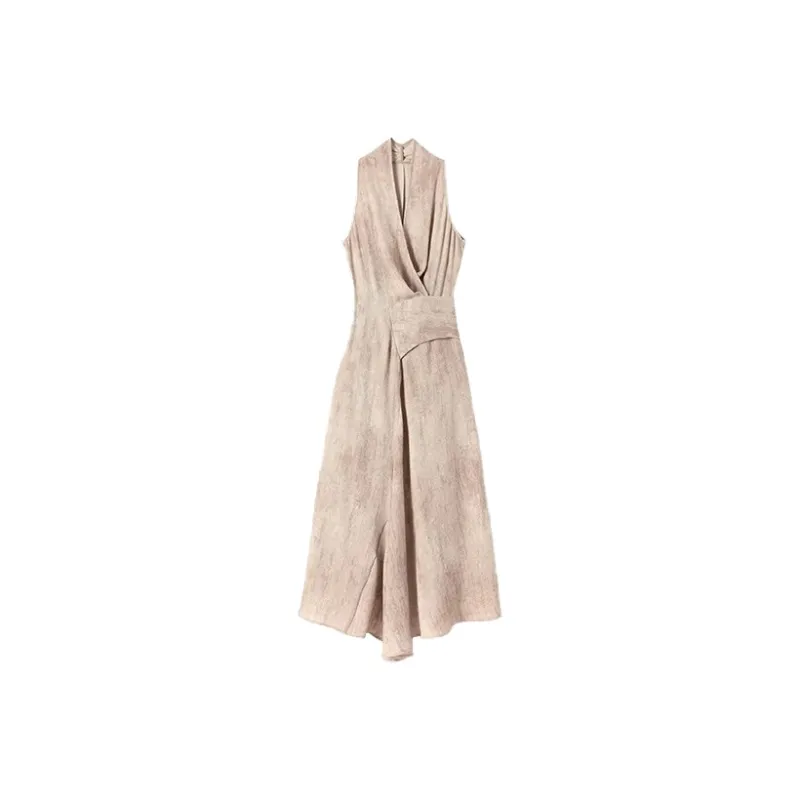 PAZZO Sleeveless Dresses Women's Beige Brown-0