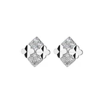 PHOENIXSILY 999 Fine Silver Stud Earrings Women's