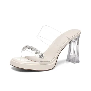 Golden Silk Rabbit One Strap Sandals Women's