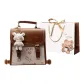 White & Brown+Shopping Bag