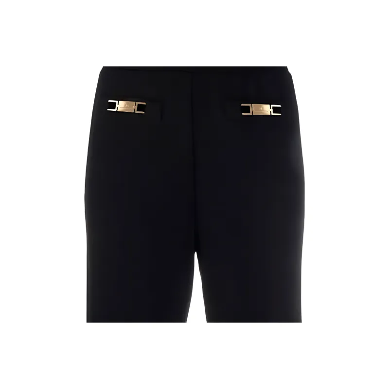 Elisabetta Franchi SS22 Knitted Sweatpants Women's Black-4