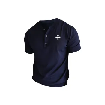 WALLPAINTER T Shirts Men Navy Blue