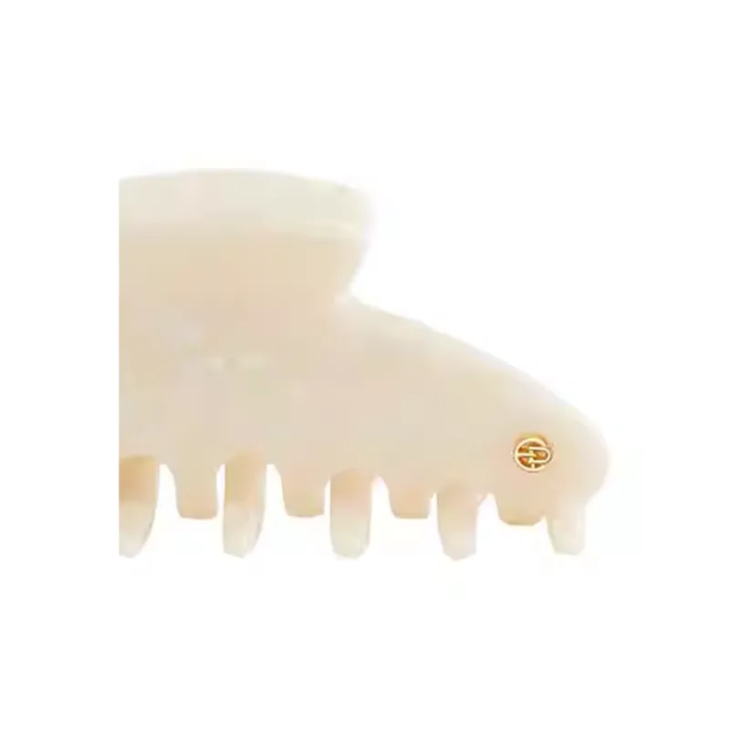 EVITA PERONI Acetate Plate Hair Clips Women's White-1