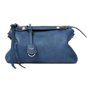 FENDI By The Way Series Calfskin Handbag Medium Size Women's Blue