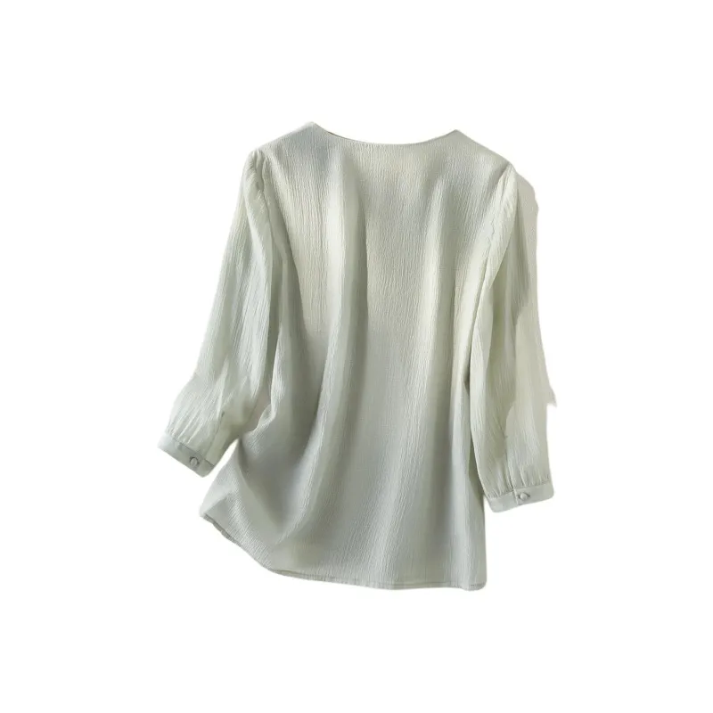 IHIMI SS24 Shirt Women's Light Stone Turquoise-1