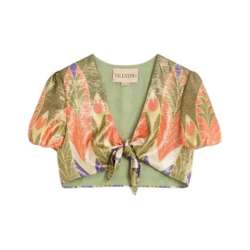 Valentino SS25 Crop Top Women's Multicolor