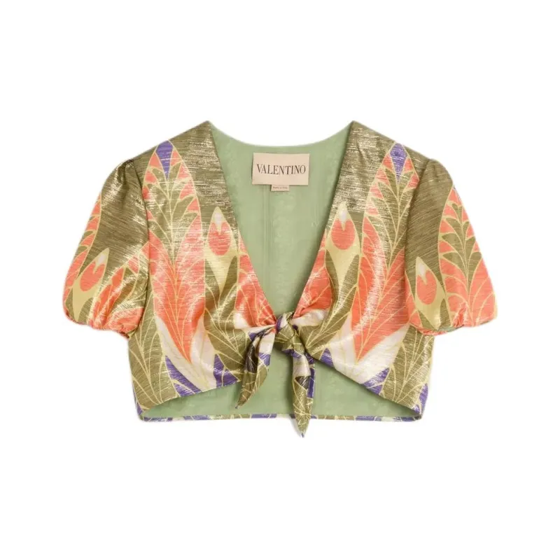 Valentino SS25 Crop Top Women's Multicolor-0