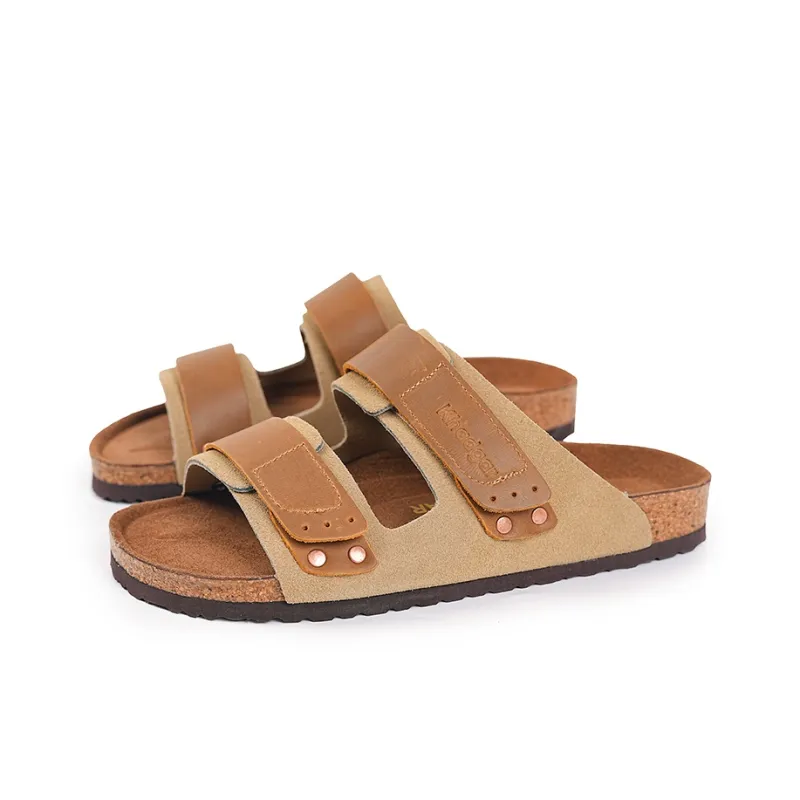 Khadgar Slide Slippers Men Khaki/Taupe/Dark Brown-6