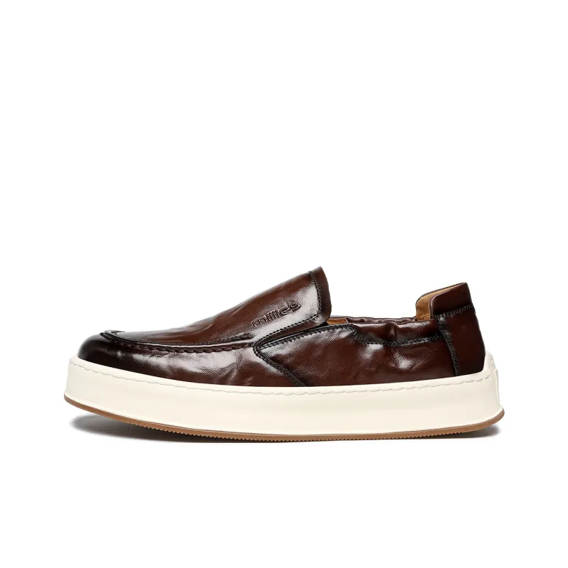 Millies Men's Casual Shoes Men Low Top Black/Brown-6