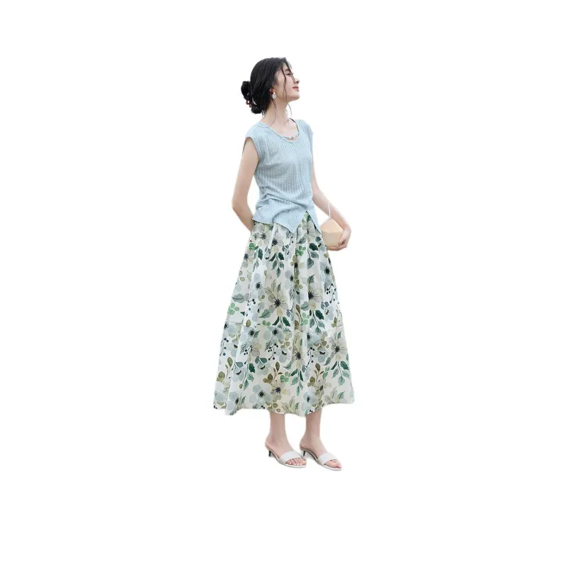 XWI Two Piece Skirt Sets Women's Sky Blue-0