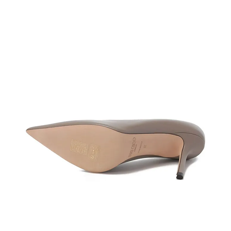 Jimmy Choo LOVE Slim Heel High Heels 8.5cm Women's Taupe Gray-6