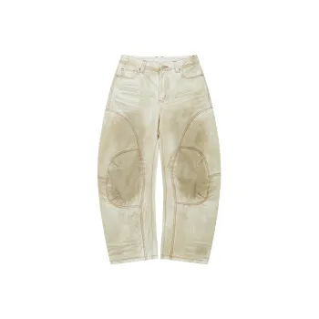 WULISHAONIAN Jeans Unisex Dirty Beige