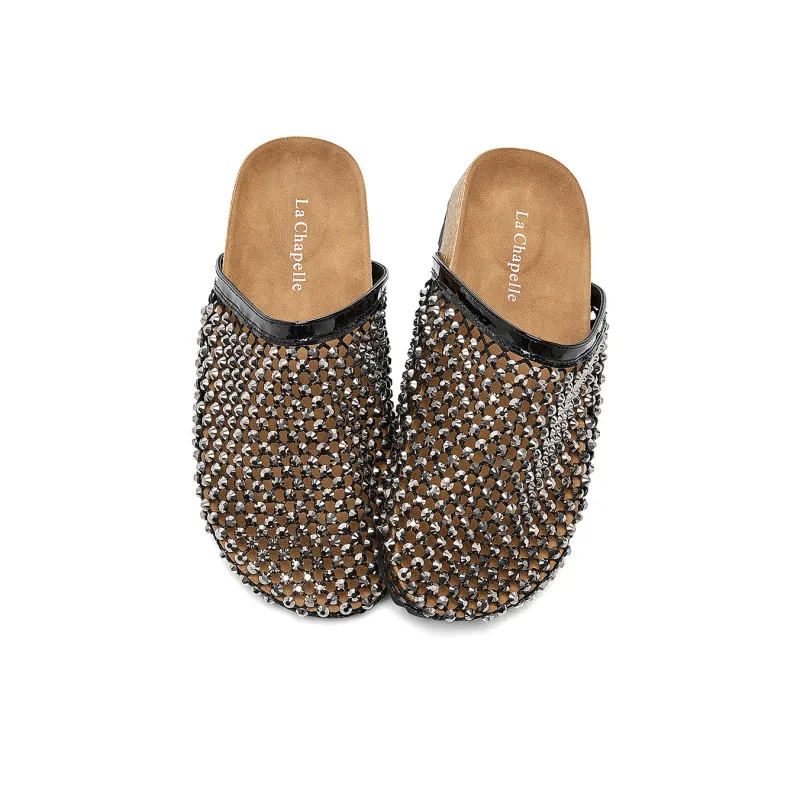 La Chapelle Abrasion Resistant Closed Toe Slippers Women's Black-1
