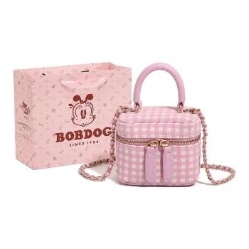 BOBDOG Fabric Box Bag, Shoulder Bag, Crossbody Bag, Handbag Trumpets Women's Pink/Muted Green