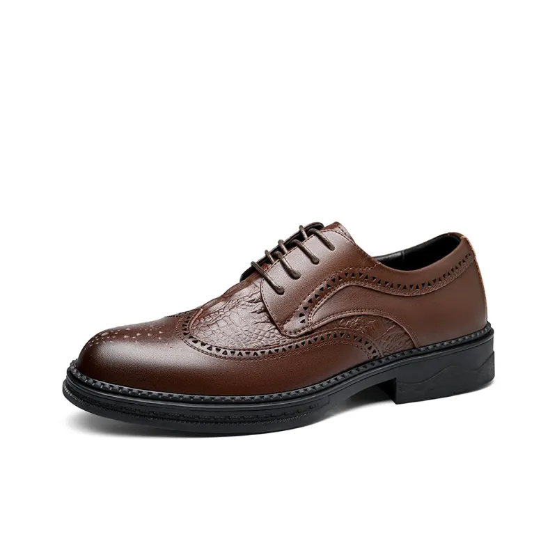 Bindu Dress Shoes Men Low Top Black/Brown-0