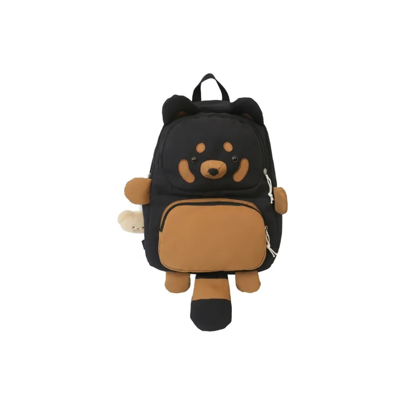 SURELAPTOP Nylon Backpack Women's Ecru/Black/Khaki-4