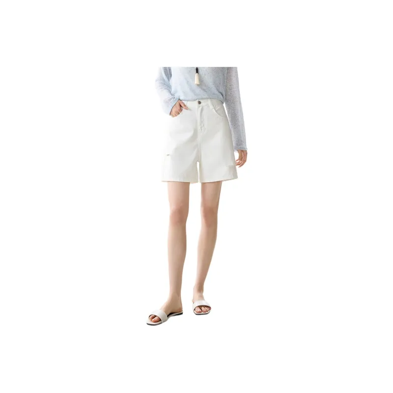 Mo Han Yi Mei Denim Shorts Women's-0