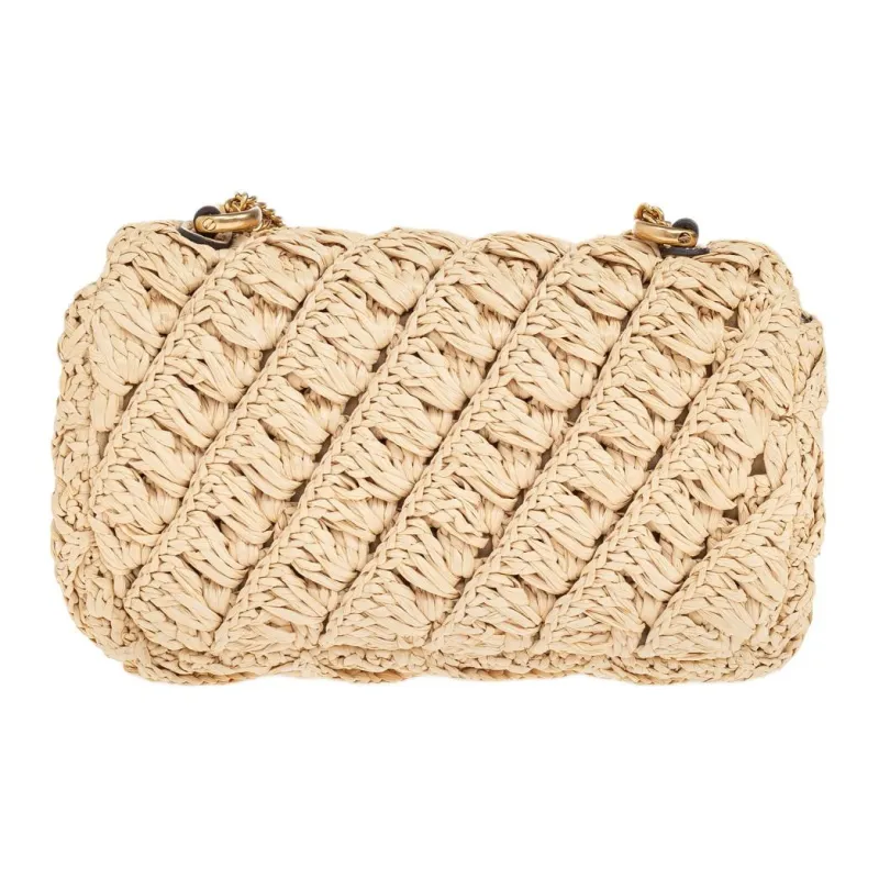TORY BURCH Kira Raffia Crossbody Bag, Shoulder Bag Mini Women's Natural-2