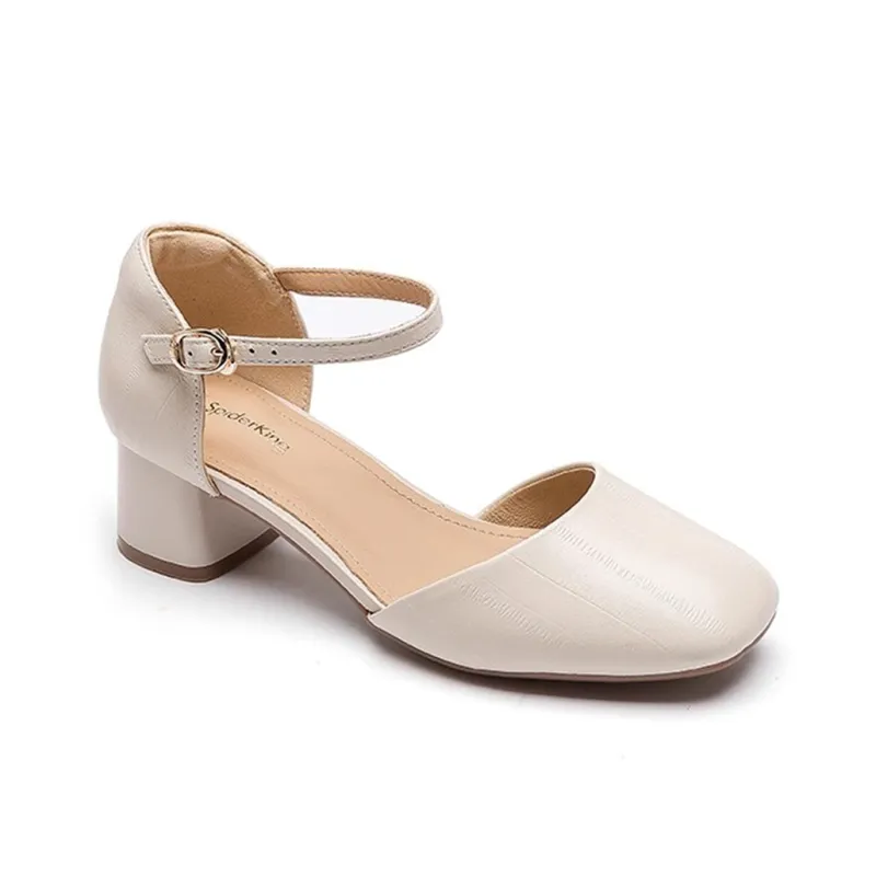 Spider King One Strap Sandals Women's Beige-2