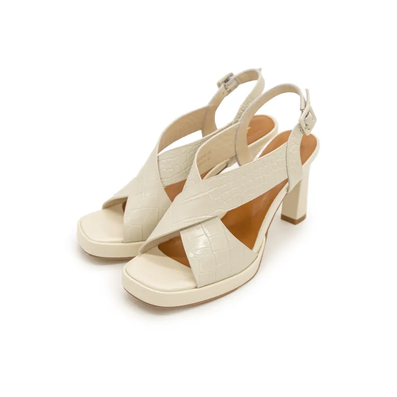 FED One Strap Sandals Women's Beige-4