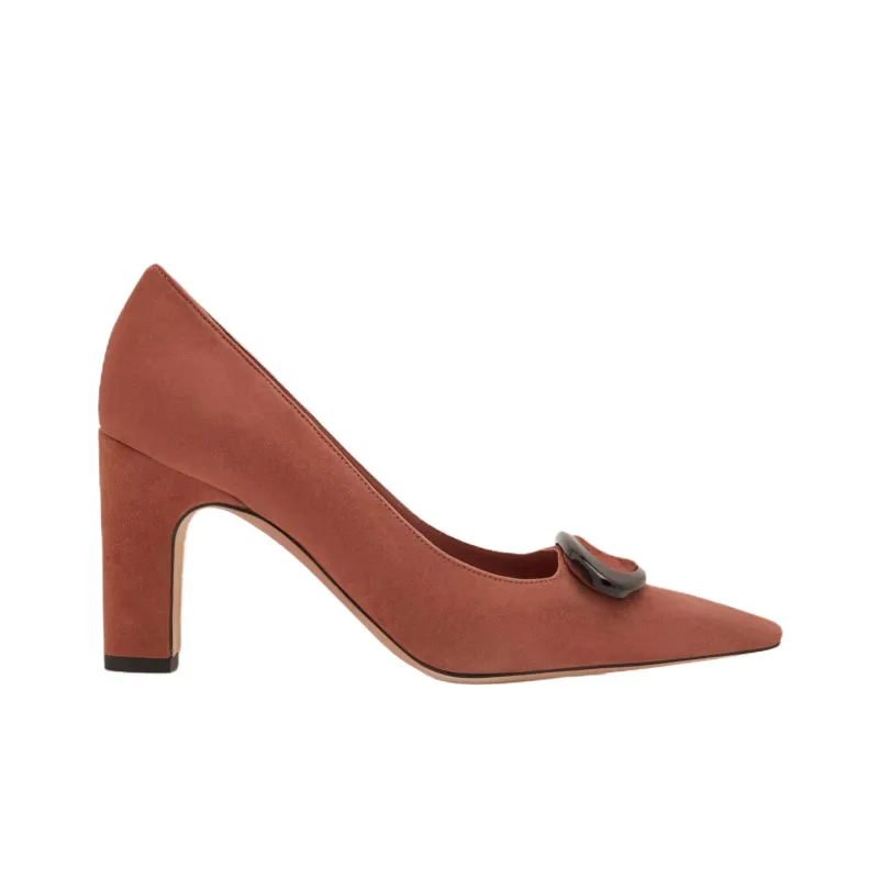 MANOLO BLAHNIK Fenixhi Chunky Heel High Heels 9cm Women's Brown-1