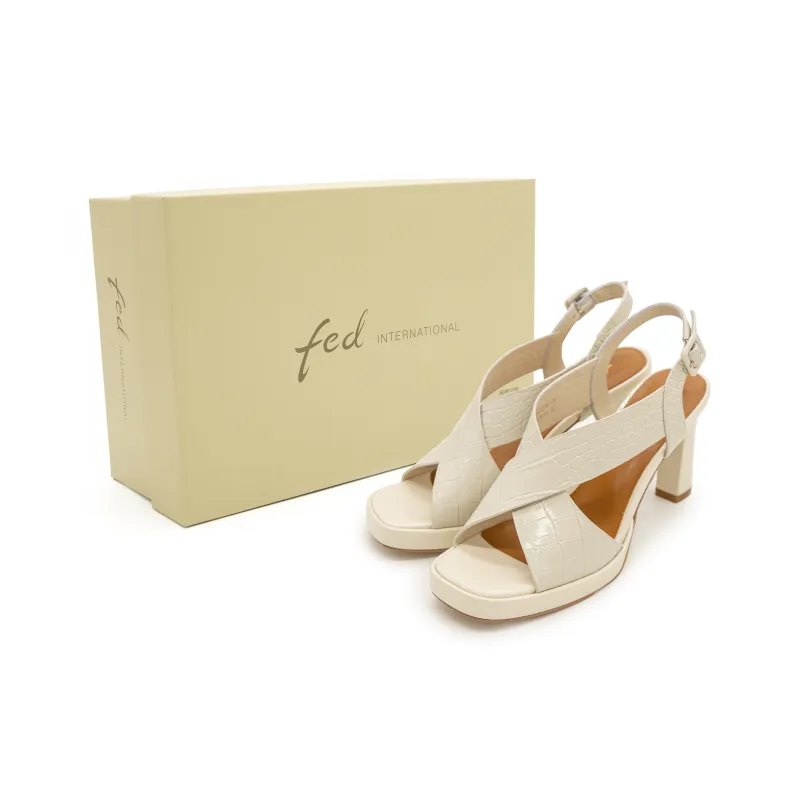 FED One Strap Sandals Women's Beige-1