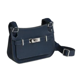 HERMES Jypsiere Evercolor Calfskin Shoulder Bag Mini Women's Abyss Blue