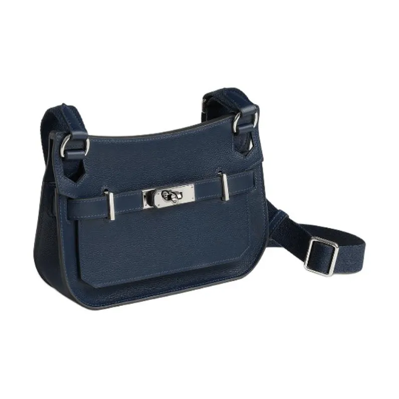 HERMES Jypsiere Evercolor Calfskin Shoulder Bag Mini Women's Abyss Blue-0