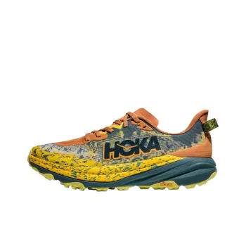 HOKA ONE ONE Speedgoat 6 Cushioning, Wear Resistant Low Top Running Shoes Men's Yellow Orange