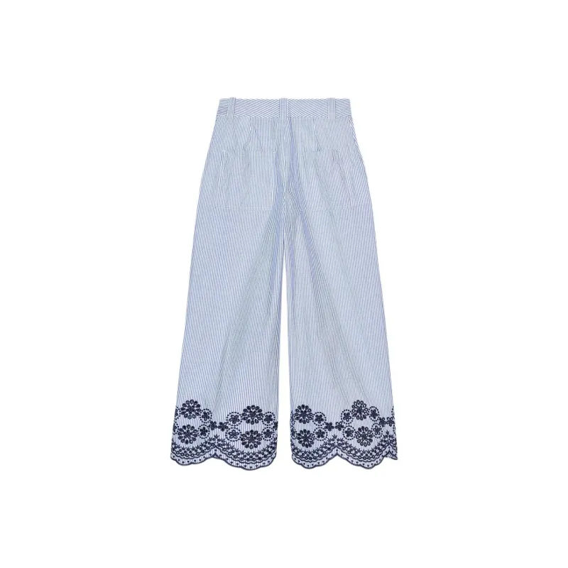 ZARA Casual Pants Women's Blue/Indigo-2