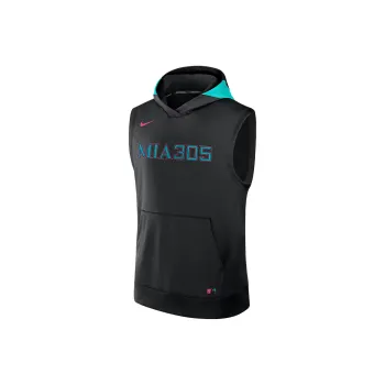 Nike Miami Marlins Authentic Collection City Connect Men's Nike Dri FIT Mlb Sleeveless Pullover Hoodie