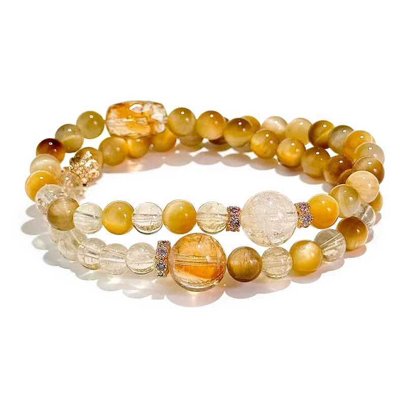 ZKY Tiger's Eye Stone Jade Bracelets Unisex-0