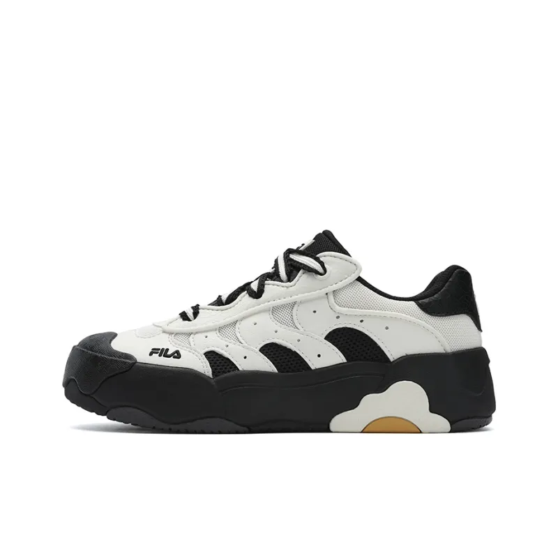 FILA OMELETTE Egg Bag Shoes Low Top Skateboard Shoes Women's Black White-0