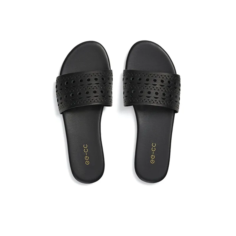 GG CC Cut Out Slip Resistant Resort Style Slide Slippers Women's-7