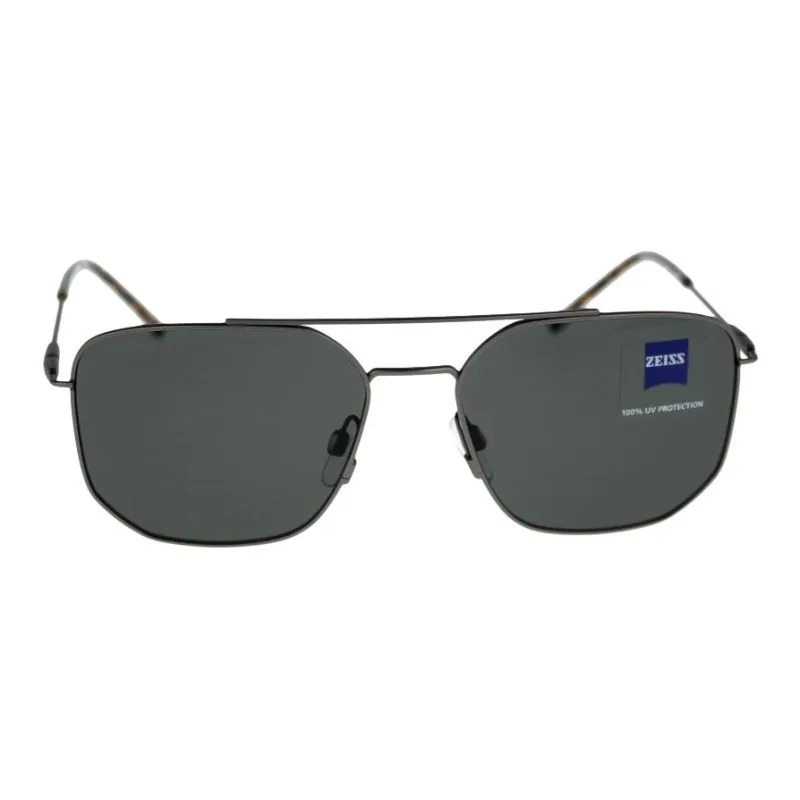 ZEISS Metal Square Sunglasses Men's Black-0