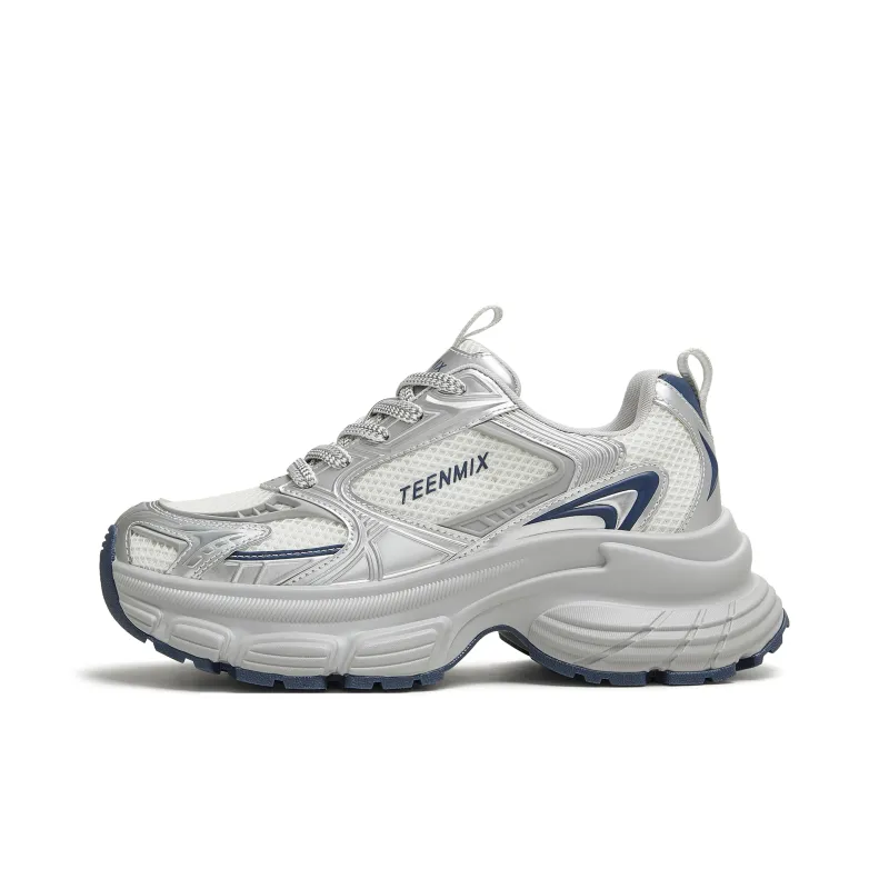 Teenmix Low Top Chunky Sneakers Women's Silver-0