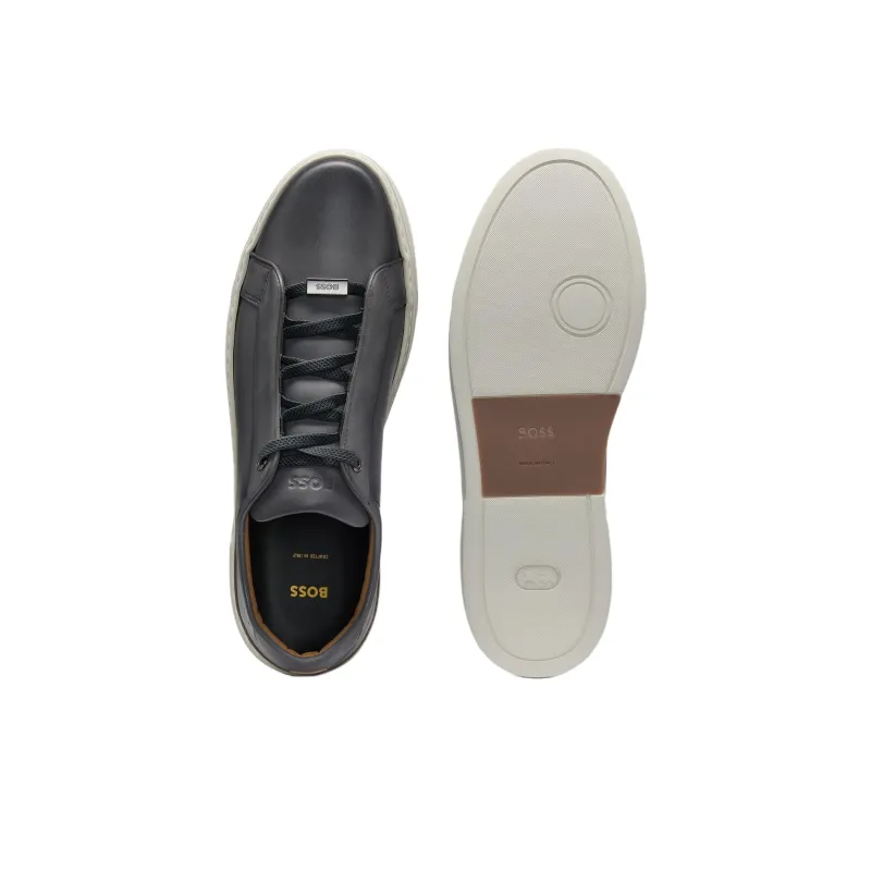 HUGO BOSS Gary Low Top Skateboard Shoes Men's Dark Gray-4