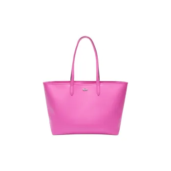 LACOSTE PVC Tote Bag, Shopping Bag, Handbag, Shoulder Bag Women's Rose Red