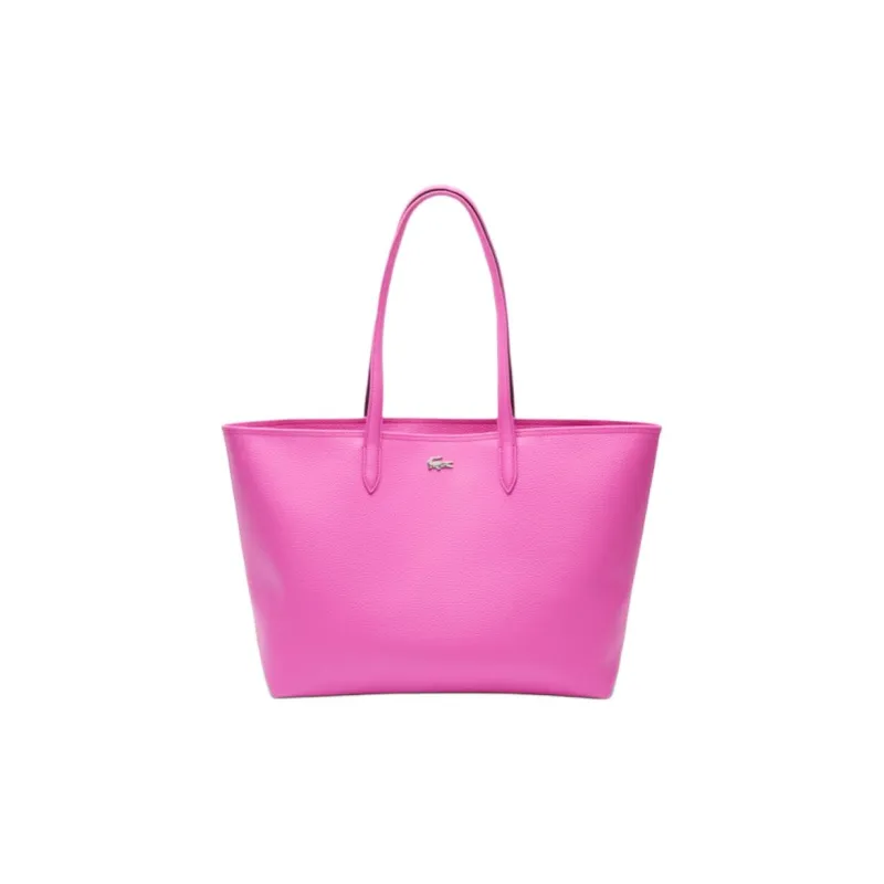 LACOSTE PVC Tote Bag, Shopping Bag, Handbag, Shoulder Bag Women's Rose Red-0