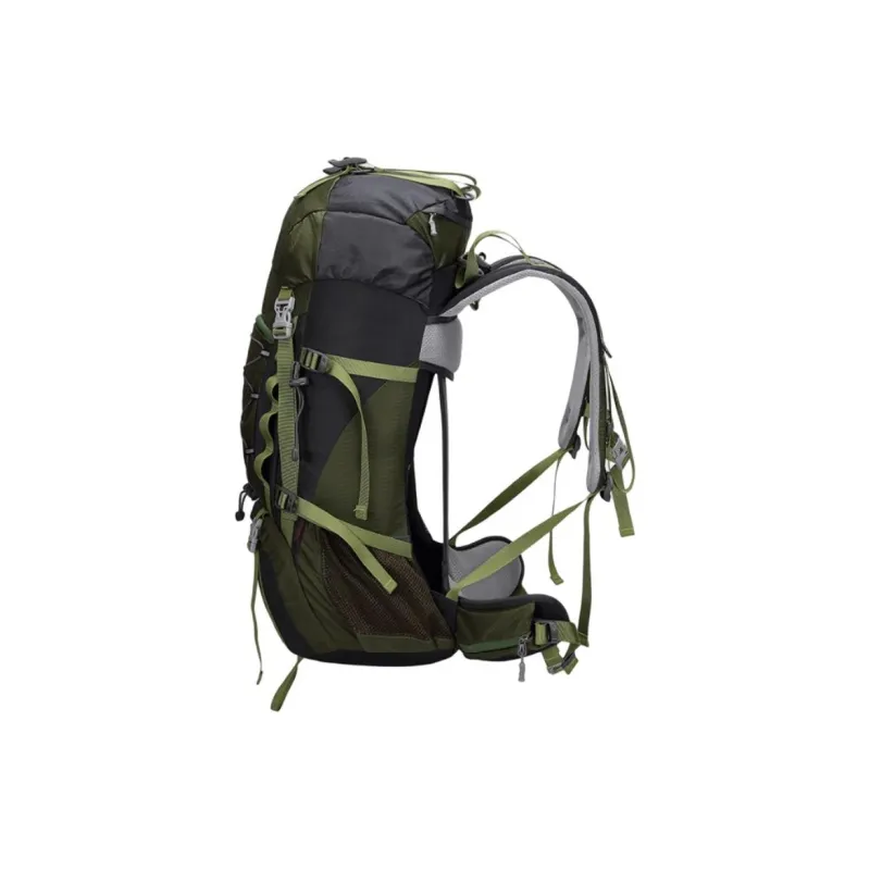 AIONE Mountaineering Bag Outdoor Bag PU 50L Army Green Unisex-2