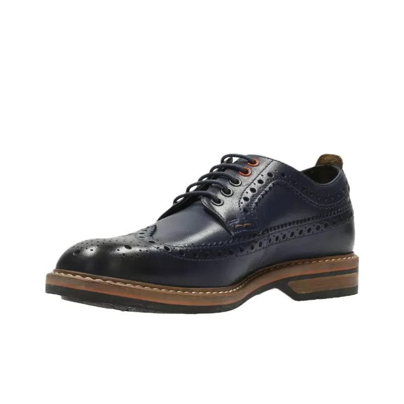 Clarks Pitney Limit Dress Shoes Men's Blue-3