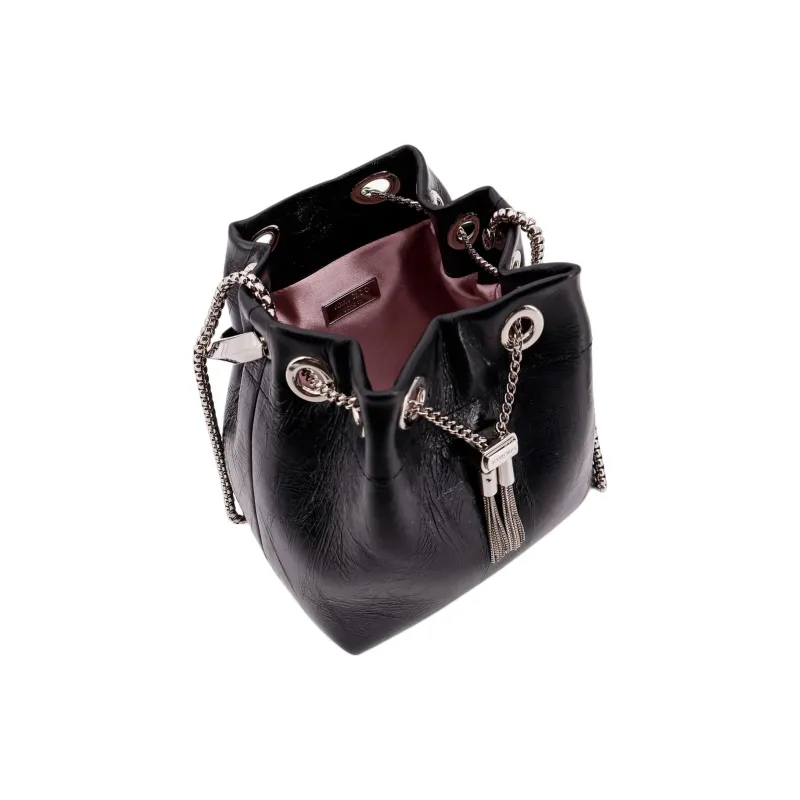 Jimmy Choo Leather Handbag Women's Black-3