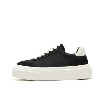 MILLIE'S Abrasion Resistant Low Top Skateboard Shoes Men's Black White