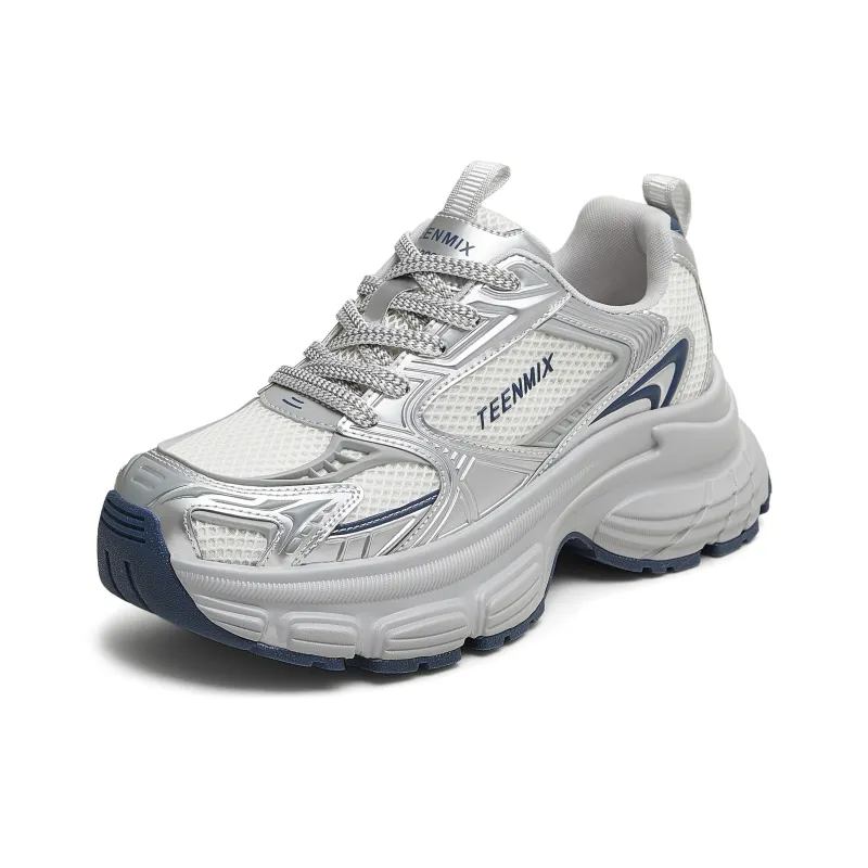 Teenmix Low Top Chunky Sneakers Women's Silver-1