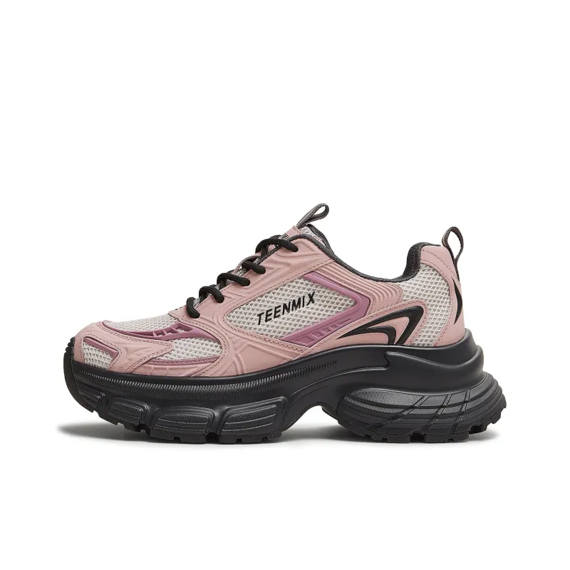Teenmix Chunky Sneakers Women's Low Top Pink Purple-0