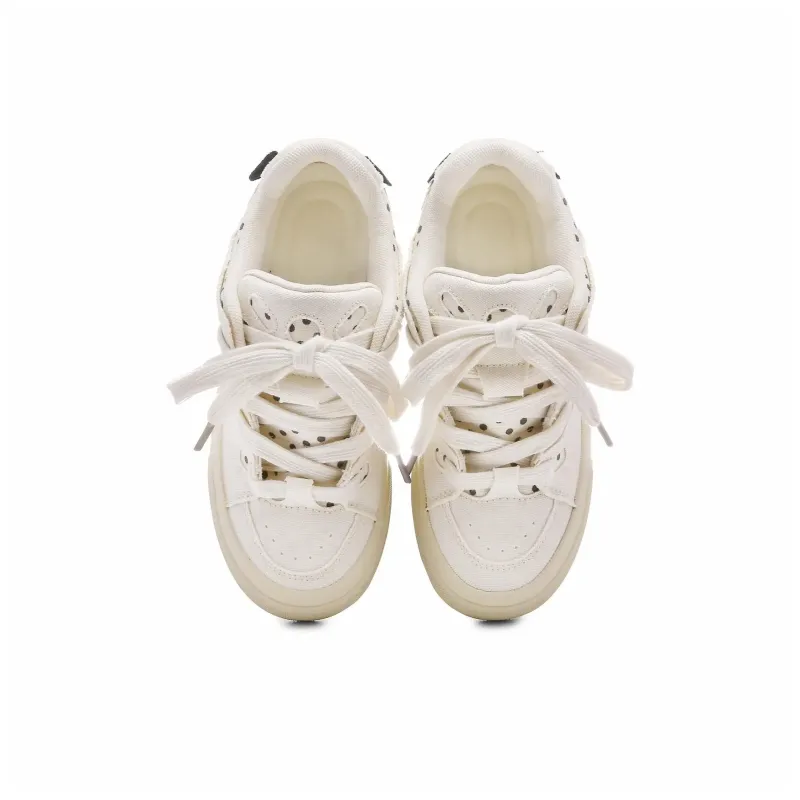 FANTASTIC XBOX Low Top Skateboard Shoes Women's Ecru-1