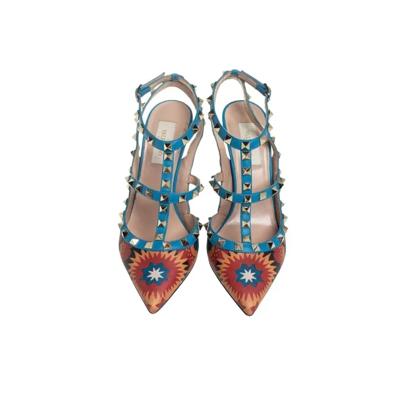 Valentino Slim Heel High Heels Women's Multicolor-2