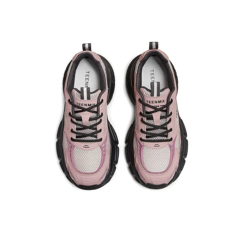 Teenmix Chunky Sneakers Women's Low Top Pink Purple-2
