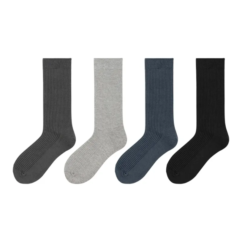 LIANGPU Knee High Socks Men's 4 Pack-0